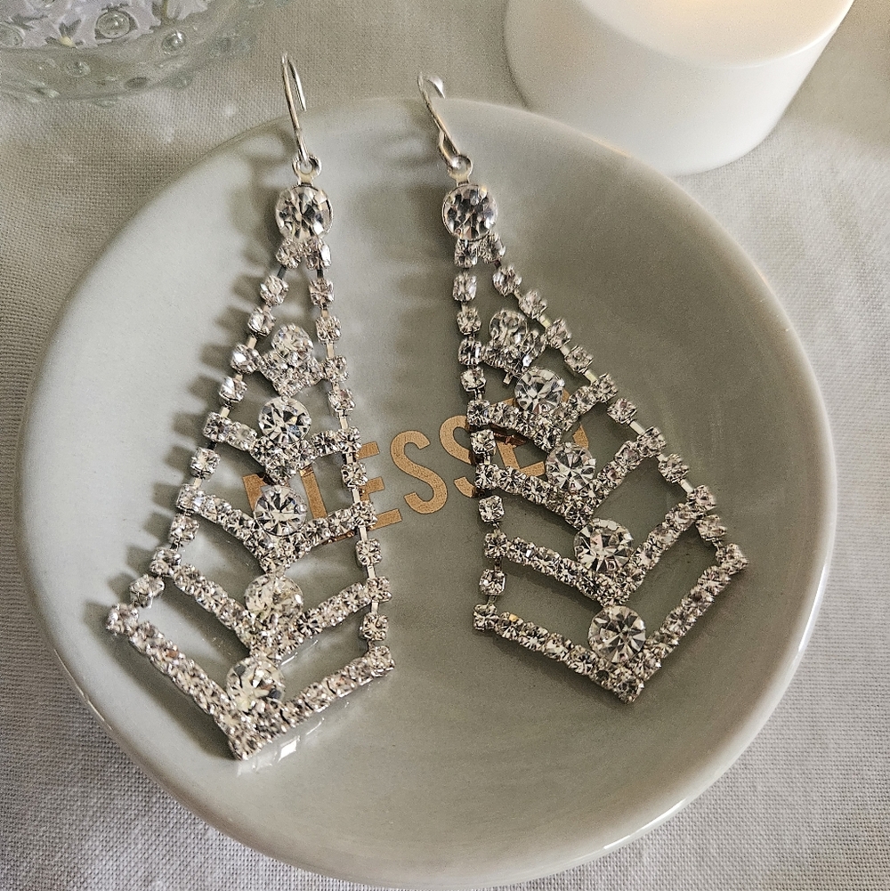 Rhinestone Dangling Earrings